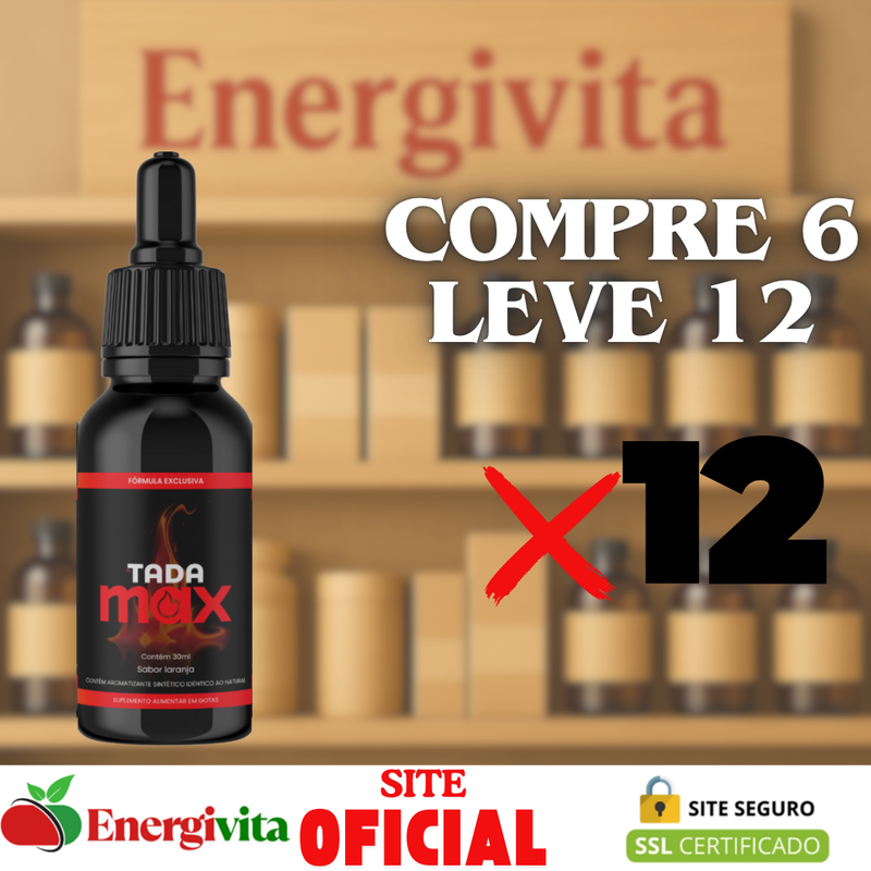 Tada Max - Gotas de Potência e Disposição Masculina - 10% De Desconto no PIX